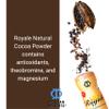 African Delights Royale Natural Cocoa Powder for Baking  Black, Dark, Ceremonial Cacao, Sugar Free, Raw Powder, High Flavanol Organic view 3