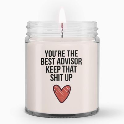 LaPomme Advisor Candle, Advisor Gift, Gift for Advisor, Advisor, Advisor Birthday Gift, Candle Advisor, Advisor Present, for Advisor, Vanilla Candle 9oz