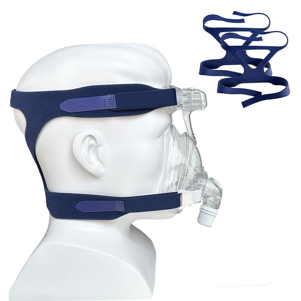 2 Packs Replacement Headgear Strap Universal Closed Edges CPAP Headgear Mask Full Face Replace Part(Headgear Only)