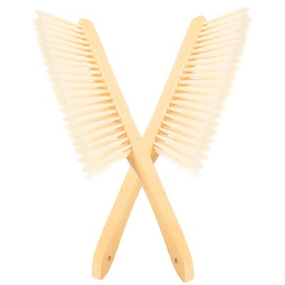 Angoily 2pcs Wood Handle Soft Bristle Cleaning Brush for Furniture Sofa Bed and Carpets Household Duster Tool for Cleaning