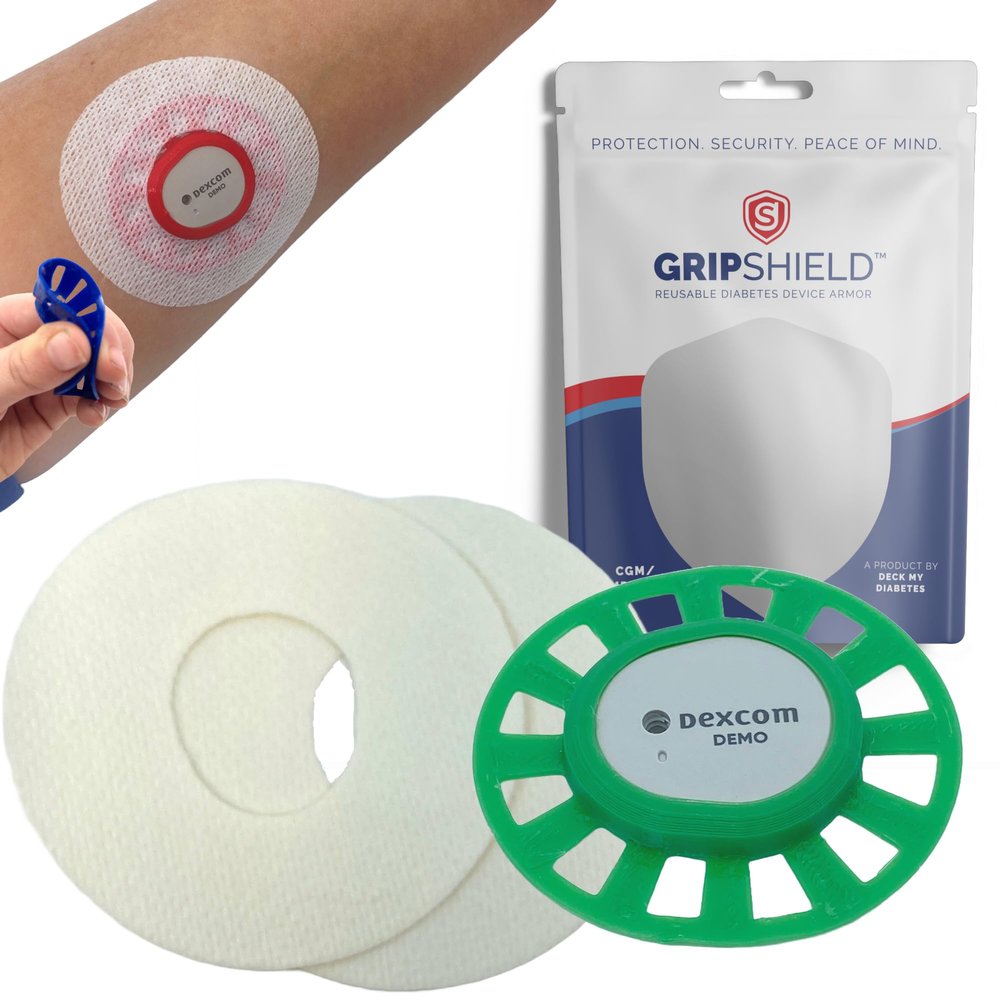 Dexcom G7 GripShield -by Deck My Diabetes. Flexible and Reusable CGM Armor-Protection from Accidental Bumps (Simply Green)