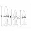 Aptitan 3 Pieces Glass Butt Plug Set Crystal Butt Plug Training Kit with Smooth Flat Base for Beginners and Advanced Men and Women view 2
