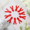 50 Pcs Classic Memorial Ribbon Bow with Safety Pins for Mourning, Remembrance Day & Funeral Event (Red) view 3