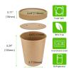 Belinlen 30 Sets 32 oz Paper Ice Cream Cups with Lids, Paper Food Containers With Vented Lids, To Go Hot Soup Bowls For Restaurants, Take Outs, or To-Go Lunch, Kraft view 2