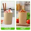 Belinlen 30 Sets 32 oz Paper Ice Cream Cups with Lids, Paper Food Containers With Vented Lids, To Go Hot Soup Bowls For Restaurants, Take Outs, or To-Go Lunch, Kraft view 4