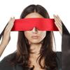 FRESHME Satin Eye Mask Sleeping - Adjustable Eye Shade Soft and Comfortable Satin Eye Blinder Cover for Women Men Night Travel Nap Meditation Valentine's Day Gift 160cm/63in Black and Red view 1