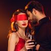 FRESHME Satin Eye Mask Sleeping - Adjustable Eye Shade Soft and Comfortable Satin Eye Blinder Cover for Women Men Night Travel Nap Meditation Valentine's Day Gift 160cm/63in Black and Red view 4
