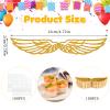 100 Pcs Wizard Party Chocolate Decoration Golden Wings Cake Topper Chocolate Frogs Cupcake Toppers Chocolate Decoration for Birthday Wizard Theme Party Supplies view 2