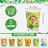 Amyhill 100 Pcs 9oz Paper Disposable Cups for Kids Animals Bathroom Cups Small Colorful for Party Picnic Barbecues Travel Events Hot Cold Drinks view 2