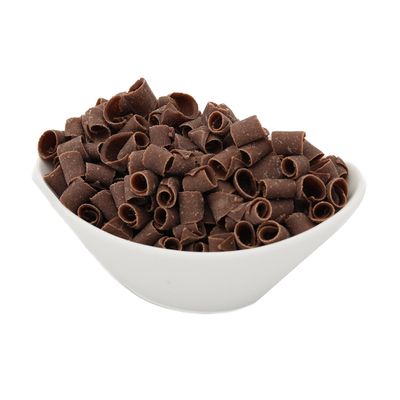 Milk Chocolate Decorating Curls, OliveNation Milk Chocolate Curls for Topping, Edible Decoration - 5 lbs