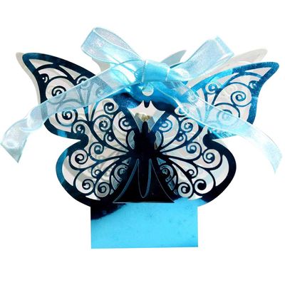 EUBUY 3D Butterfly DIY Wedding Favors Candy Boxes with Ribbons, 50PCS