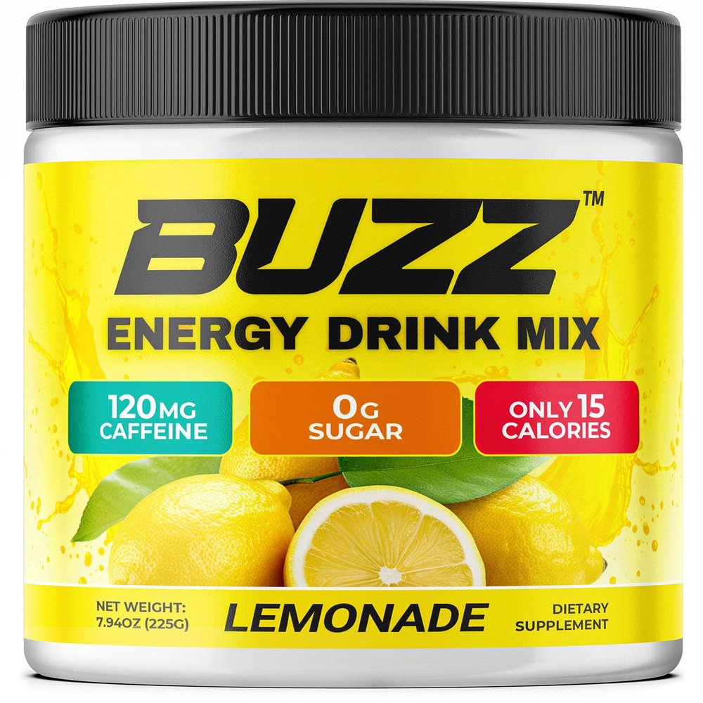 Morning Buzz Energy Drink Powder - Energy Boost - Sugar-Free Energy with Antioxidants - Morning Kick and Sports Nutrition Endurance Product - 30 Servings, Lemonade, 8 Ounces