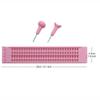 4 Lines 28 Cells Braille Writing Slate with 2 pcs Styluses, Braille Slate Kit with Plastic Box, Pink view 3