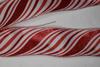 1 Pcs 10" Hand Made Red White Glitter Swirl Wired Wreath Bow Christmas Holiday view 4