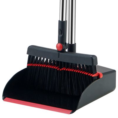 YEDECOR Broom and Dustpan Set for Home with 52.4in Long Handle, Upright and Lightweight Dust pan and Brush Combo Store Sweep Set for Kitchen Room Office Lobby Floor Cleaning