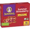 Annie's Organic Bunny Fruit Flavored Snacks, Summer Strawberry, Gluten Free, 10 Pouches, 7 oz view 1