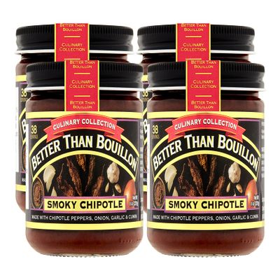 Better Than Bouillon Culinary Collection Base, Smoky Chipotle Base, Contains 38 Servings Per Jar, 8-Ounce Glass Jar (Pack of 4)