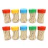 10 Pack Wooden Toothpicks Dispensers 150ct Oral Care Catering Party Bamboo Picks view 1