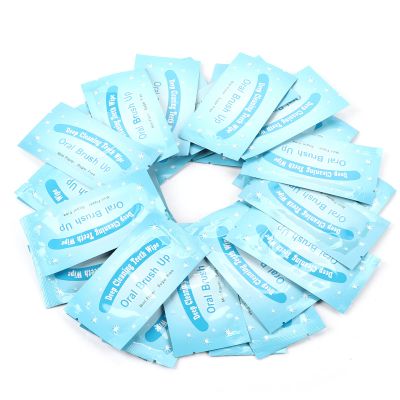 50Pcs Tooth Wipe White Strips Teeth Whitening Strips for Removing Oral Finger Brush Up Teeth Cleaning Tools for Oral Deep Cleaning Treatments