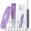 Aquasonic Vibe Series Ultra-Whitening Toothbrush  ADA Accepted Electric Toothbrush - 8 Brush Heads & Travel Case  40,000 VPM Motor & Wireless Charging - 4 Modes w Smart Timer  Satin Violet view 1
