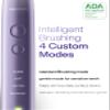 Aquasonic Vibe Series Ultra-Whitening Toothbrush  ADA Accepted Electric Toothbrush - 8 Brush Heads & Travel Case  40,000 VPM Motor & Wireless Charging - 4 Modes w Smart Timer  Satin Violet view 4