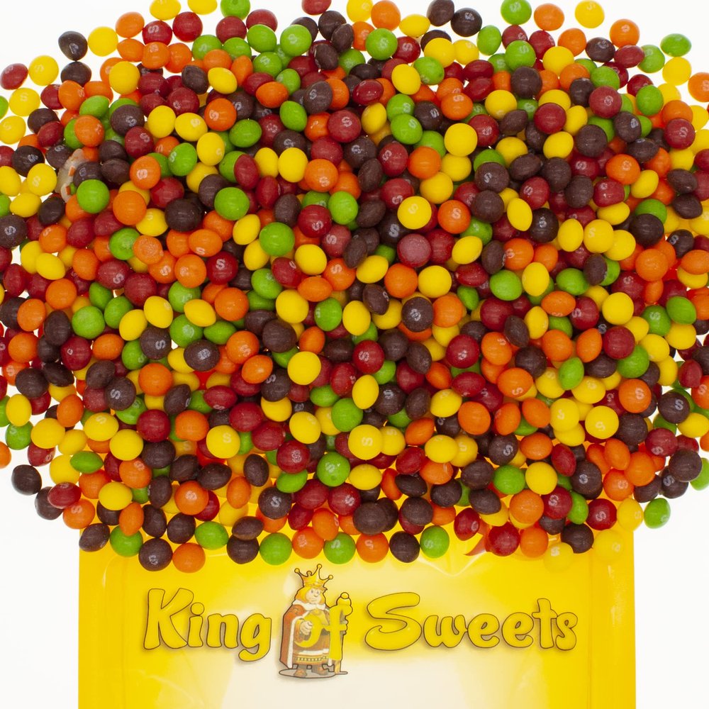Original Chewy Candy - Assorted Fruit Flavors 1 Pound Old School Candy Great for Movie Nights and More in a Bulk Resealable King of Sweets Bag