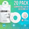 Lexcam Adhesive Patches Pre-Cut for Dexcom G7 & Stelo, Pack of 20 Patches, Waterproof, Transparent Overpatches for Continuous Glucose Monitoring, Sensor is NOT Included view 3