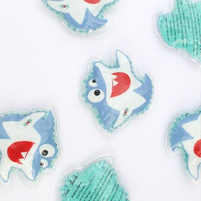 BOO BOO BALL Kids Ice Packs for Injuries (2-Pack) | Non-Toxic, Reusable Gel Ice Packs | Hot & Cold Therapy Aid Kit for Kids | Safe & Effective Mini First Aid kit | Keychain aid kit - Finn Shark