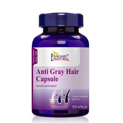 (5 Pack) Esmond Natural: Anti Gray Hair Capsule (Supports in decreasing Gray Hair. Stimulates Healthy Hair Growth), GMP, Natural Product Assn Certified, Made in USA - 300 Capsules