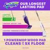 Swiffer Power Mop Wood, Hardwood Floor Cleaner for Mopping Home, Bathroom, Kitchen, All Purpose Multi-Surface Cleaning Set includes PowerMop Wood, 2 Pads, 1 QuickDry Lemon Solution, & 2 Batteries view 4