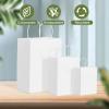 100pcs White Kraft Paper Bags with Handles Mixed Size Gift Bags Bulk,Craft Grocery Shopping Retail Birthday Party Favors Wedding Sacks Restaurant Takeout, Business view 2