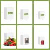 100pcs White Kraft Paper Bags with Handles Mixed Size Gift Bags Bulk,Craft Grocery Shopping Retail Birthday Party Favors Wedding Sacks Restaurant Takeout, Business view 4
