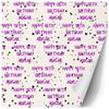 InterestPrint Personalized Name Gift Wrap Paper Purple Happy Birthday Text White Custom Birthday Wrapping Paper Roll Fashion Birthday Gift for Boys Girls Kids Baby Shower Birthday Anniversary view 3