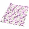 InterestPrint Personalized Name Gift Wrap Paper Purple Happy Birthday Text White Custom Birthday Wrapping Paper Roll Fashion Birthday Gift for Boys Girls Kids Baby Shower Birthday Anniversary view 4