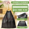 132 Count-Small Trash Bags, 4 Gallon Trash Bag Drawstring,Bathroom Garbage BagsTear-Free Garbage Bags Plastic Wastebasket Liners for Toilet Home Office and Bedroom(Black) view 4