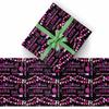 Custom Name Wrapping Paper Birthday Flag Decorte Pattern Dark Pink Customized Recycled Gift Wrapping Paper for Daughter Son Wrap Paper on Baby Shower Holiday Christmas Graduation view 2