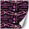 Custom Name Wrapping Paper Birthday Flag Decorte Pattern Dark Pink Customized Recycled Gift Wrapping Paper for Daughter Son Wrap Paper on Baby Shower Holiday Christmas Graduation view 3