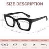 REAVEE Oprah Style Reading Glasses for Women Blue Light Blocking Computer Fashion Readers with Spring Hinge and Glasses pouch Black/Pink/Tortoise +0.5 view 2