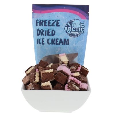 Arctic Farms Freeze Dried Ice Cream Sandwich Bites Bagged and Boxed - Does Not Melt (Neapolitan, 3.5oz)