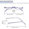 REAVEE 2 Pack Retro Designer Half Frame Reading Glasses for Women Men Spring Hinge Half Moon Readers Stylish Slim Eyeglasses with Pouch, Pink and Purple 3.25 view 3