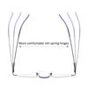 REAVEE 2 Pack Retro Designer Half Frame Reading Glasses for Women Men Spring Hinge Half Moon Readers Stylish Slim Eyeglasses with Pouch, Pink and Purple 3.25 view 4