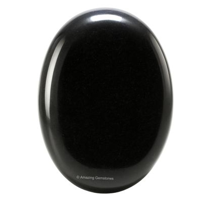 Amazing Gemstone Black Obsidian Crystals and Healing Stones - Large Palm Stone Crystals Piedra - Crystal for Good Luck, Balanced Positive Energy, Meditation - Unique Stocking Stuffers & Birthday Gift