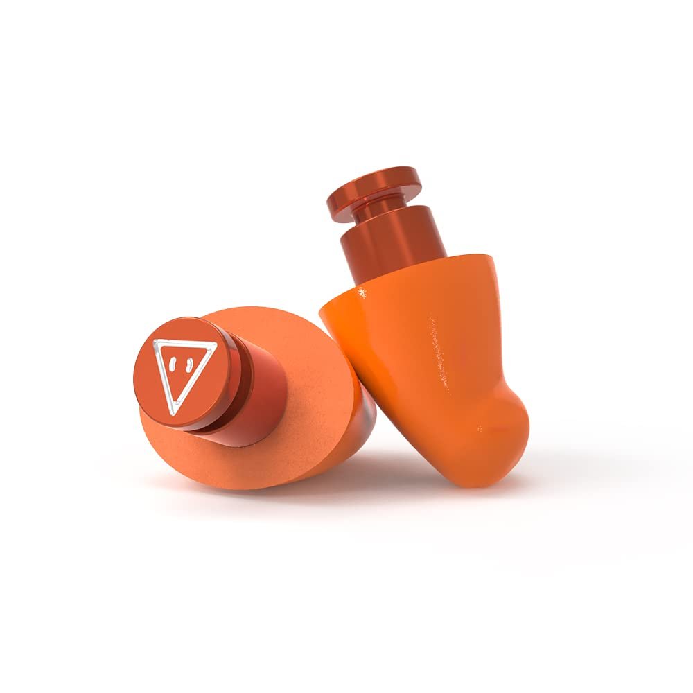 Flare Earshade  Earplugs  Block Sound  Aerospace Aluminium & Super Soft Memory Foam  Orange