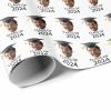 InterestPrint Custom Graduation Gift Wrapping Paper with Photo Personalized Funny Class of 2024 White Wrapping Paper Roll 58x23 for Mom Dad Grandma Grandpa Graduation 1 Roll view 3