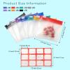 70+2 Pcs Pill Pouch Bags Zippered Pill Pouch Set with 2 Sheets Label, 7 Colors Pill Pouches for Medicine Travel Reusable Small Plastic Pill Bags for Travel/Home Daily use view 2