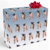 InterestPrint Customized Senior 2023 Gift Wrapping Paper Personalized Photo Graduation Wrapping Paper Class of 2023 Blue Gradient Glitter Wrap Paper Roll 58x23 for Women Men Kids Boys Girls Graduation 3 Roll view 1