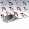 InterestPrint Customized Senior 2023 Gift Wrapping Paper Personalized Photo Graduation Wrapping Paper Class of 2023 Blue Gradient Glitter Wrap Paper Roll 58x23 for Women Men Kids Boys Girls Graduation 3 Roll view 3