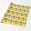 InterestPrint Personalized Photo Wrapping Paper Custom Class of 2024 Yellow Gift Wrapping Paper Roll with Printed Face Senior 2024 Gift for High School College Graduate 5 Roll view 2