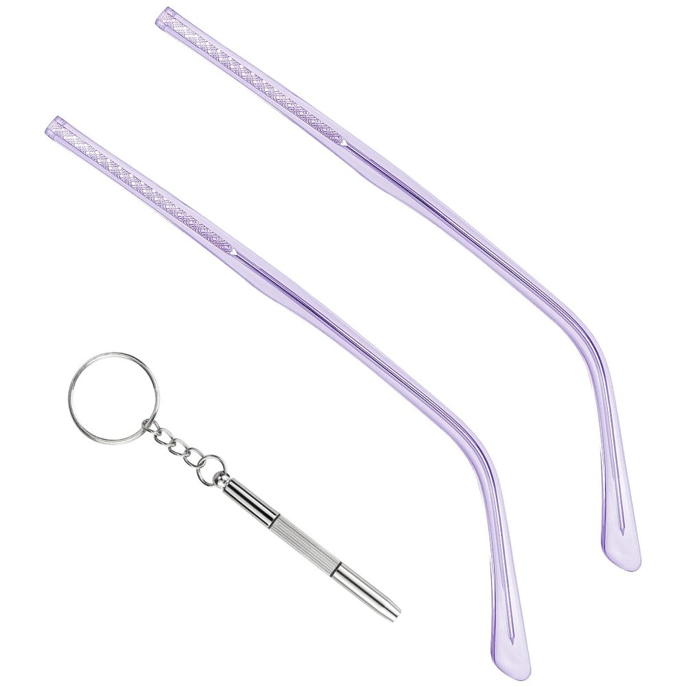1 Pair Metal Glasses Replacement Arms and Multifunctional 3 in 1 Screwdriver Glasses Repair ToolsEyewear Frame Temple Replacement Accessories for Thin Metal Glasses, Sunglasse