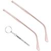 1 Pair Metal Glasses Replacement Arms and Multifunctional 3 in 1 Screwdriver Glasses Repair ToolsEyewear Frame Temple Replacement Accessories for Thin Metal Glasses, SunglassesRose Gold view 1